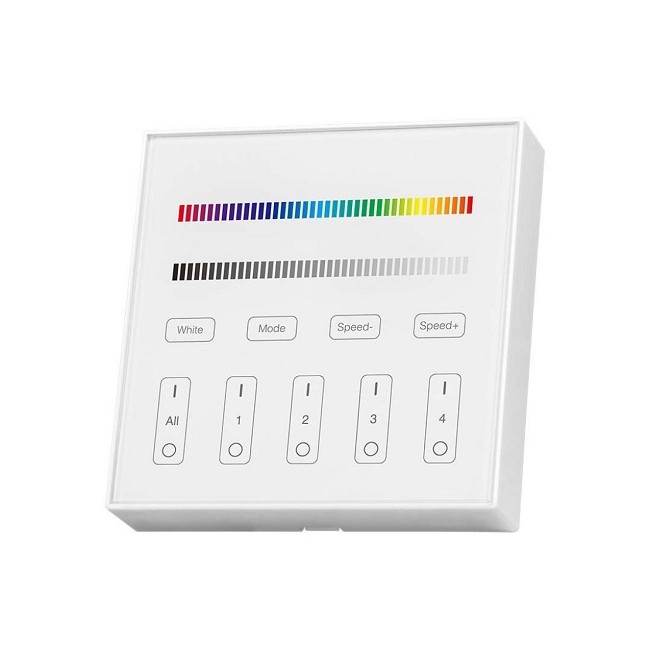 Acquista Controller V-TAC da Muro Wifi per Strip LED RGB+W 4 Zone |...