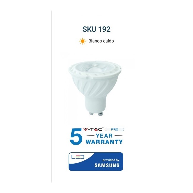 Acquista Faretto LED 6,5W Chip Samsung GU10 4000K naturale 230V | T...