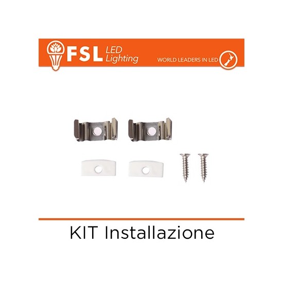 Acquista KIT installazione tappi staffe e viti per profilo a U FSL ... 2