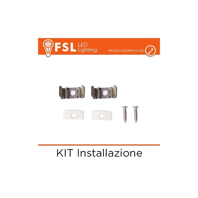 Acquista KIT installazione tappi staffe e viti per profilo a U FSL ...