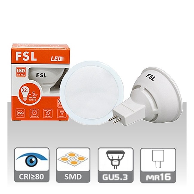Acquista Lampadina LED 6W tipo MR16 Luce Calda ad attacco GU5.3 lum...