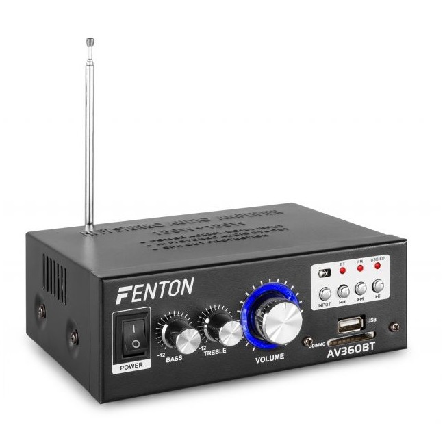 Acquista Mini amplificatore Fenton con ingresso USB MP3 SD BT stere...