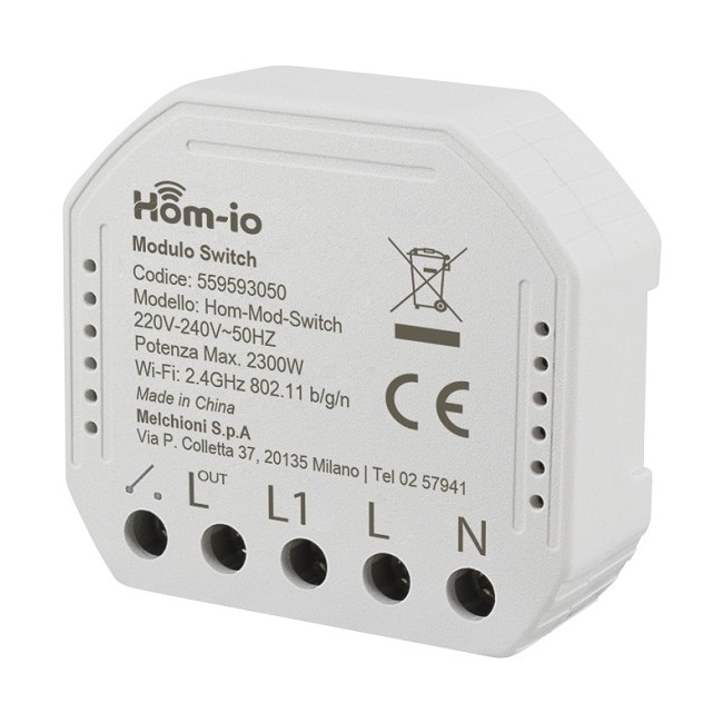 Acquista Modulo switch da incasso 10A wifi hom-io domotica HOM-MOD-...