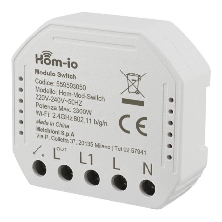 Acquista Modulo switch da incasso 10A wifi hom-io domotica HOM-MOD-...