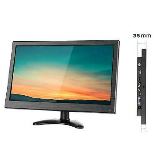 Acquista Monitor 13.3" HD per telecamere, display LED HDMI-VGA-BNC-... 2