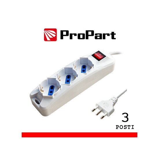 Acquista Multipresa a 3 prese 10/16A+Schuko | Tiesseelettronica.com 2