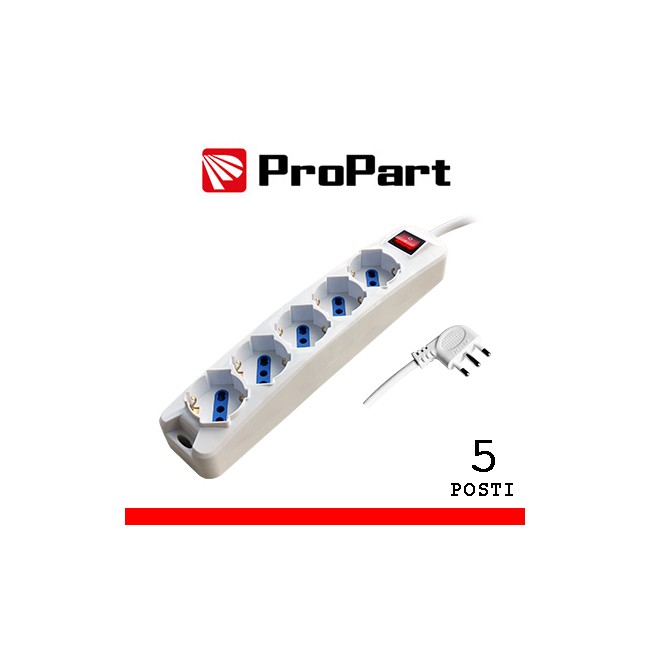 Acquista Multipresa a 5 prese 10/16A+Schuko | Tiesseelettronica.com