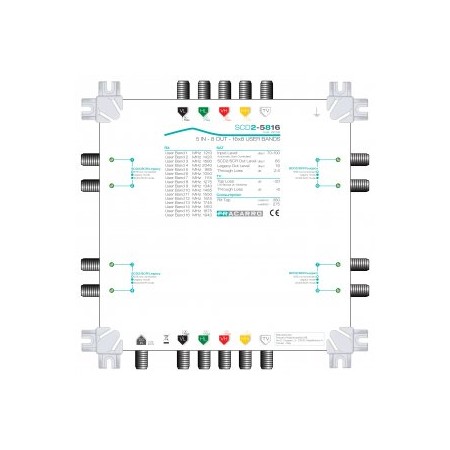 Acquista Multiswitch DCSS 5 ingressi e 8 uscite derivate utente, vh...
