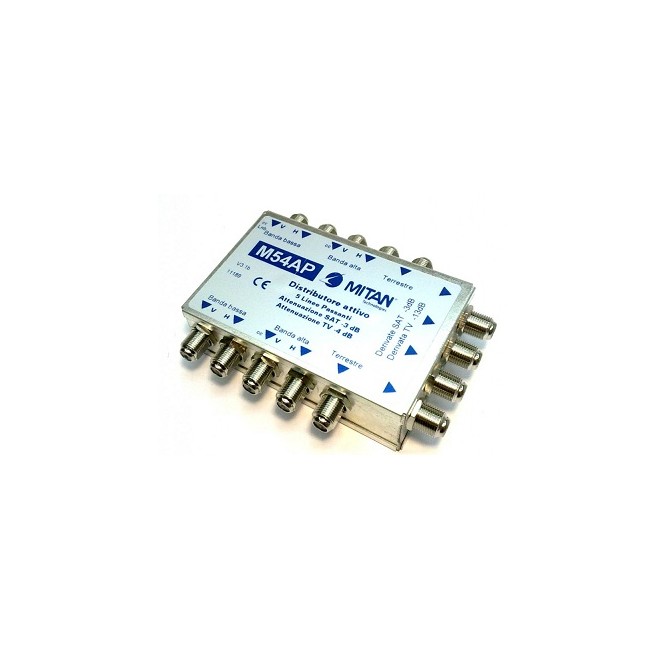 Acquista Multiswitch passante attivo 4 IN + TV 4 OUT +TV 4 derivazi...