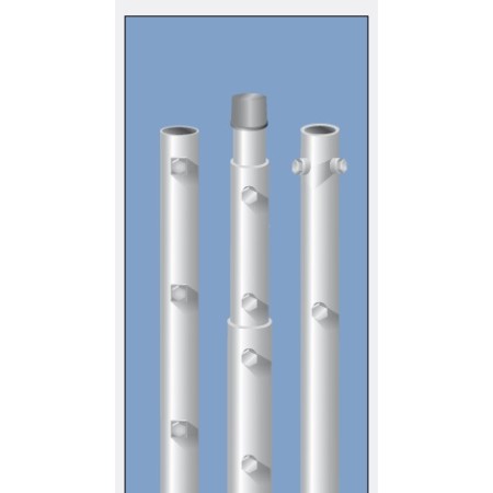 Acquista Palo singolo 2 mt D. 45 spessore 1,4 mm con bulloni | Ties...