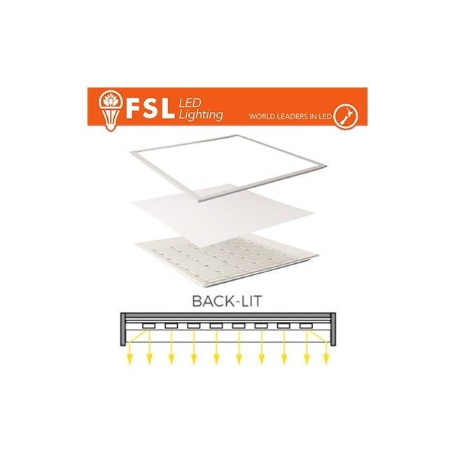 Acquista Pannello LED 60x60cm - 48W 4000K CRI80 BACK-LIT da incasso...