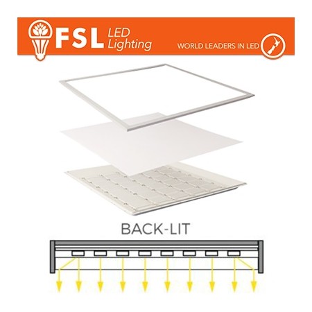 Acquista Pannello LED 60x60cm - 48W 4000K CRI80 BACK-LIT da incasso...