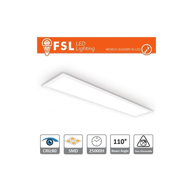 Acquista Pannello LED FSL 48W a luce naturale 30x120cm 3700 Lumen u...