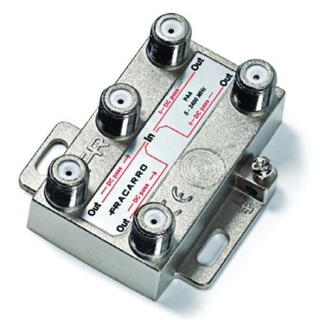 Acquista Partitore 4 uscite TV/SAT 5-2400MHz a 4 vie cc in pressofu...