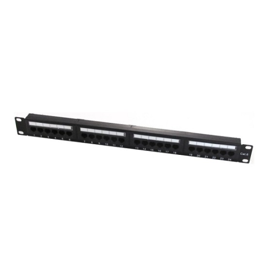 Acquista Patch panel cat 6 UTP 24 porte RJ45, 1U | Tiesseelettronic... 2