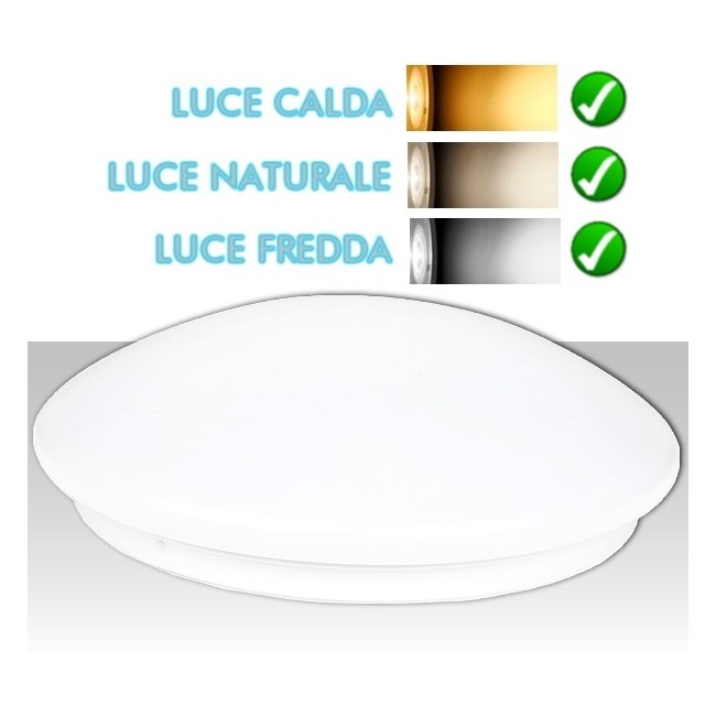 Acquista Plafoniera rotonda a Led 18W da 1170 Lumen a parete o soff...