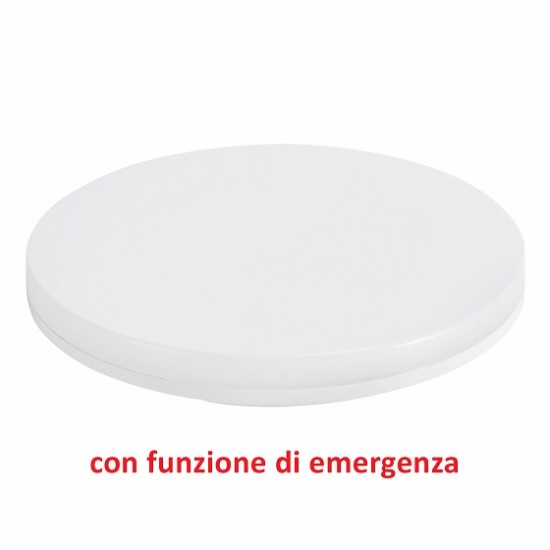 Acquista Plafoniera LED tonda con emergenza 24W CCT IP54 330x50mm l... 2