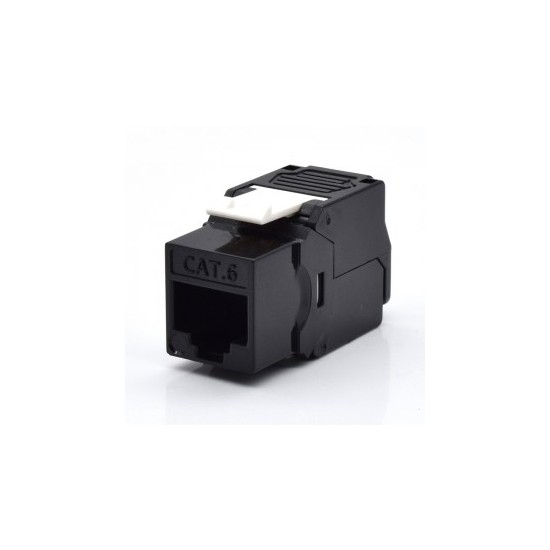 Acquista Presa Nera RJ45 Keystone cat. 6 in plastica ignifuga ad al... 2