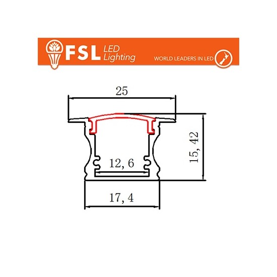 Acquista Profilo incasso alluminio per legno e cartongesso, barra 2... 2
