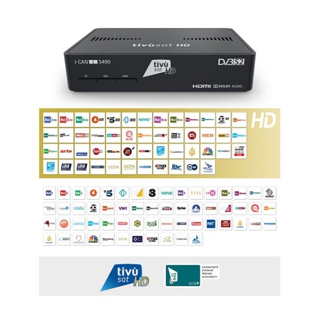 Acquista Ricevitore digitale Tivùsat HD i-CAN satellitare completo ...