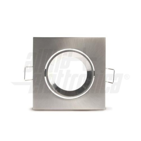Acquista Faretto da incasso NICHEL SATINATO quadrato per lampada MR...