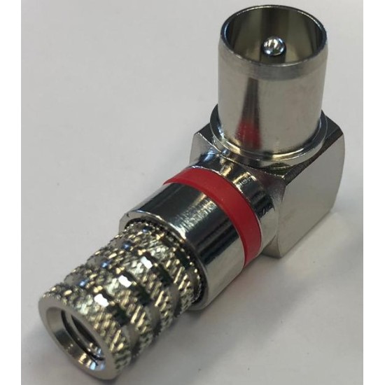 Acquista Spina TV volante IEC 90° avvitare per cavo 5mm | Tiesseele... 2