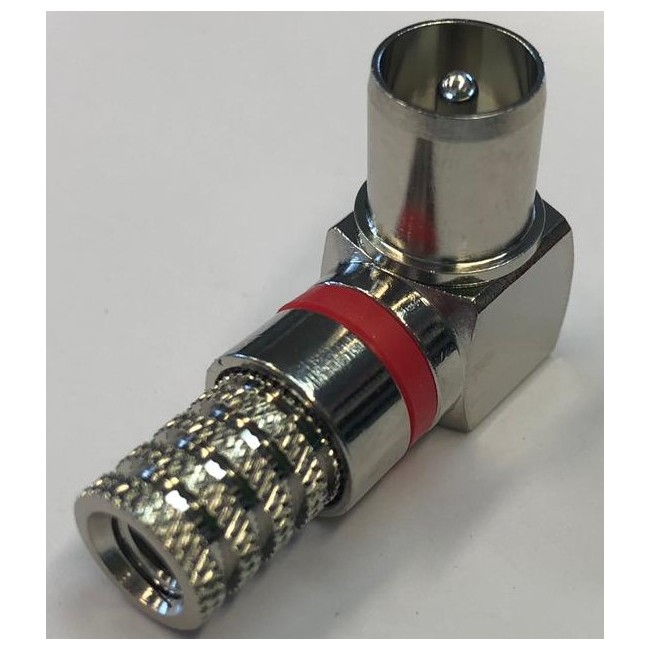 Acquista Spina TV volante IEC 90° avvitare per cavo 5mm | Tiesseele...