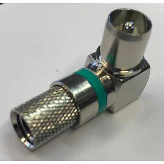 Acquista Spina TV volante IEC 90° avvitare per cavo 7mm | Tiesseele... 2