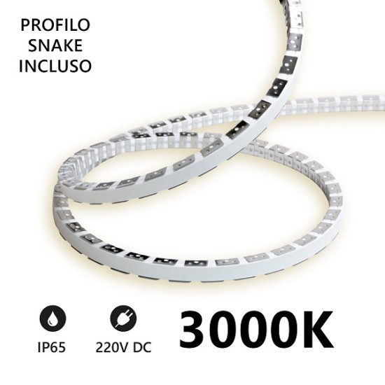 Acquista Striscia LED Snake Flex 20m IP65 230V 3000K 11W/m | Tiesse... 2