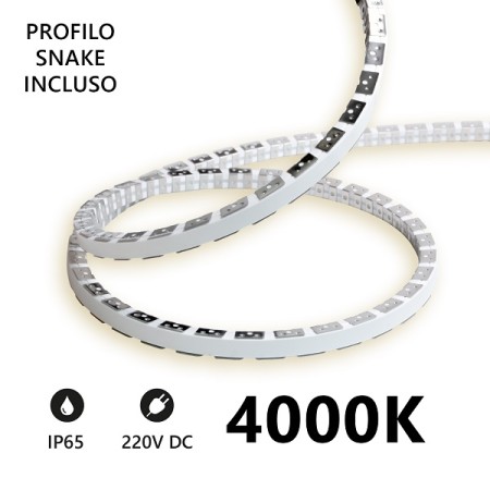 Acquista Striscia LED Snake Flex 5m IP65 230V 4000K 11W/m | Tiessee...