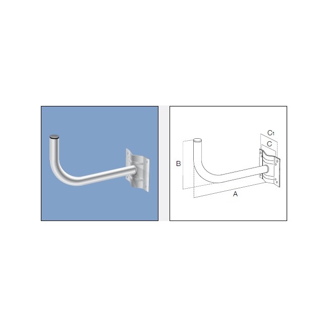 Acquista Supporto da muro 260mm per montaggio parabola a parete | T...