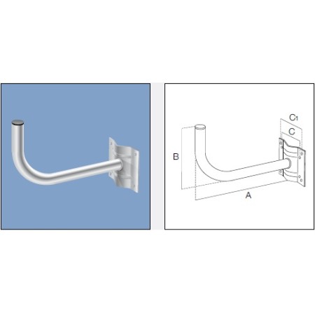 Acquista Supporto per parabola da muro 460mm sat | Tiesseelettronic...