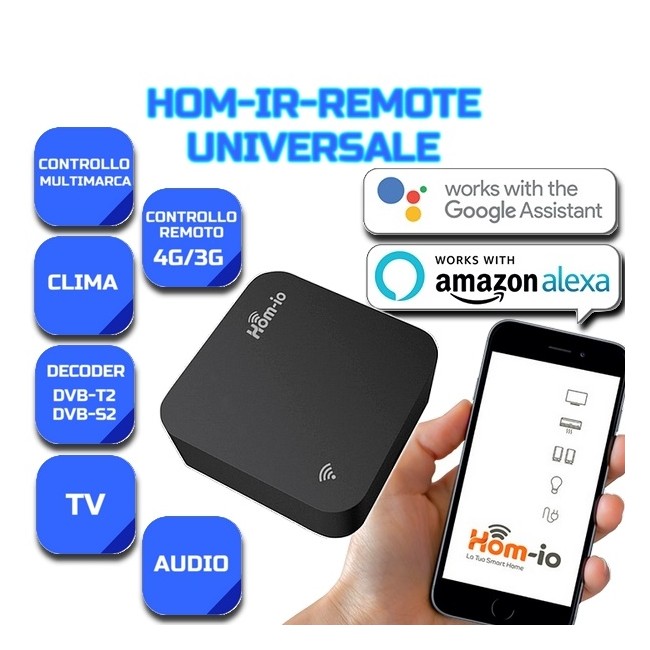 Acquista Telecomando universale infrarosso WI-FI smart home HOM-IR-...