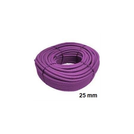 Acquista Tubo corrugato lilla in pvc diametro 25mm confezione da 50...