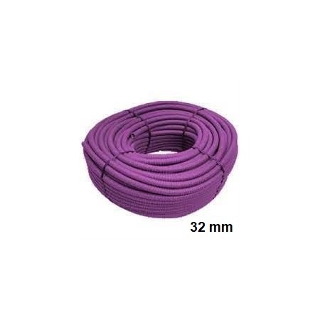Acquista Tubo corrugato lilla in pvc diametro 32mm confezione da 25...