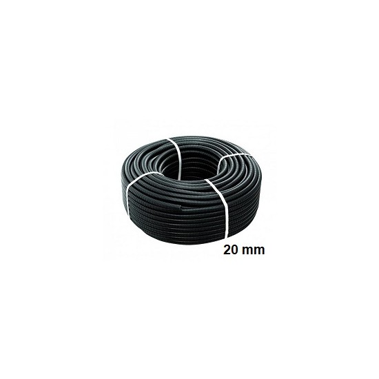 Acquista Tubo corrugato nero in pvc diametro 20mm confezione da 100...
