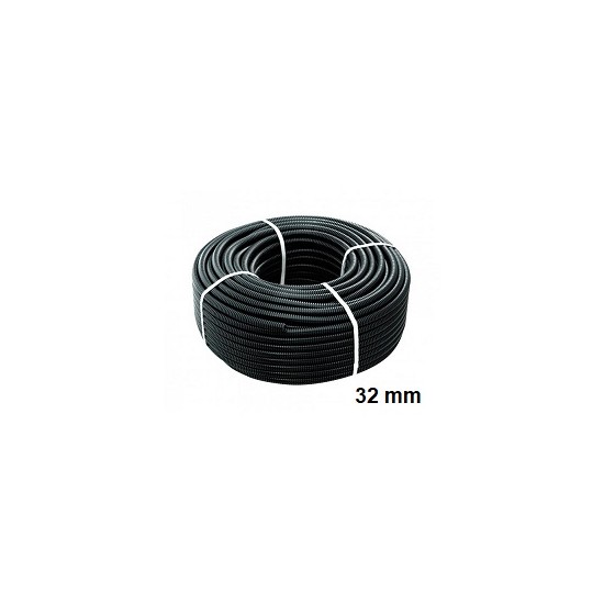 Acquista Tubo corrugato nero in pvc diametro 32mm confezione da 25m...