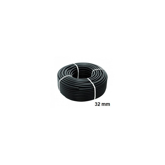 Acquista Tubo corrugato nero in pvc diametro 32mm confezione da 25m...