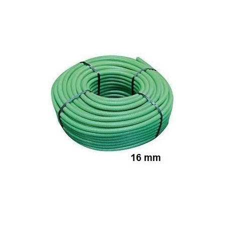 Acquista Tubo corrugato verde in pvc diametro 16mm confezione da100...