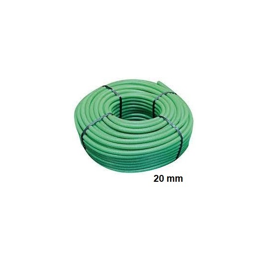 Acquista Tubo corrugato verde in pvc diametro 20mm confezione da 10...