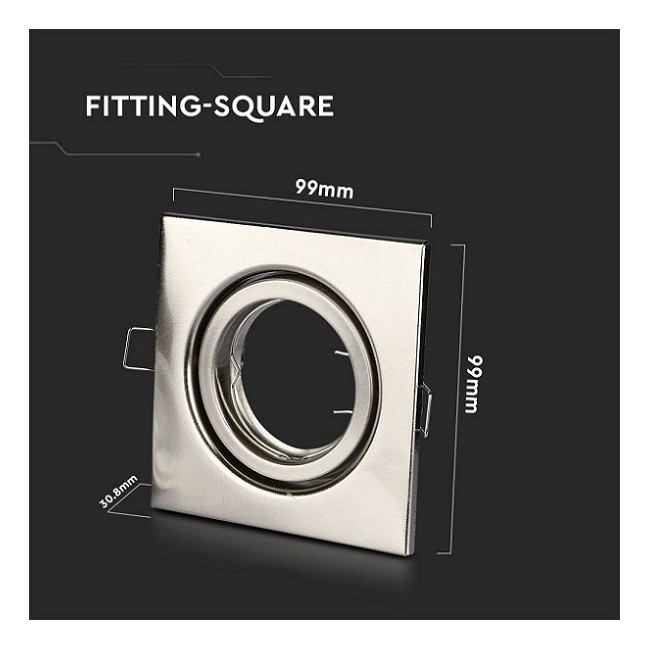 Acquista V-TAC Portafaretto LED da Incasso Quadrato GU10 e GU5.3 (M...