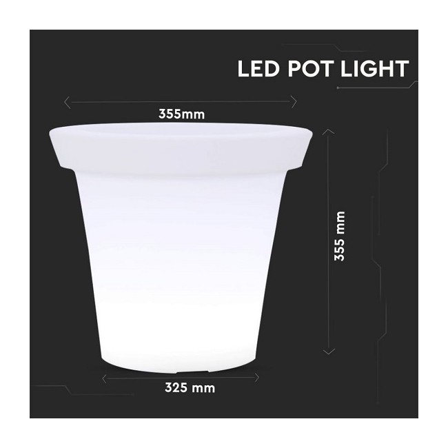 Acquista Vaso LED 3W RGB ricaricabile con Telecomando IR 24 Tasti e...