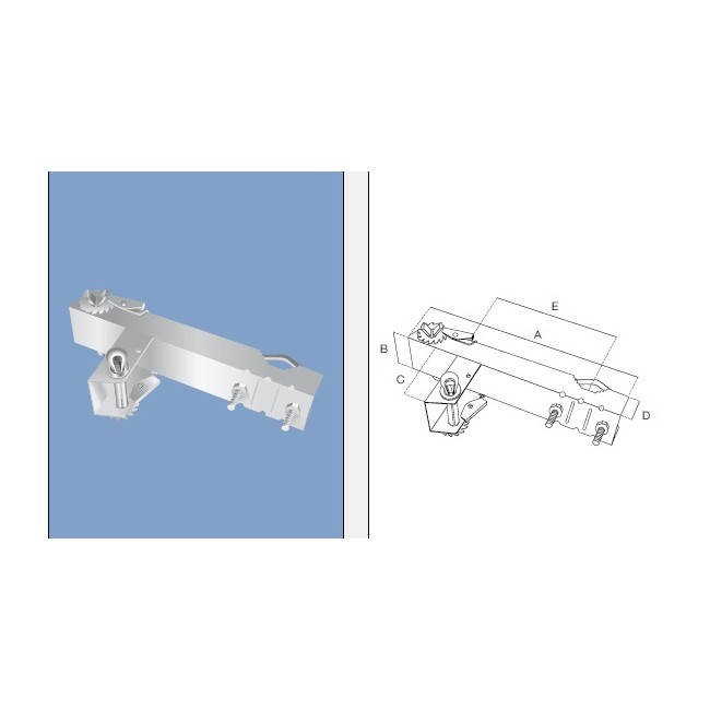 Acquista Zanca francese per camino singola distanziata 20cm | Tiess...