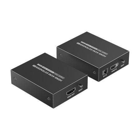 Kit TX-RX Extender HDMI con KVM distanza 70 m su cavo UTP Cat 7 fino a 4K@30Hz alimentazione DC 5V - Poe