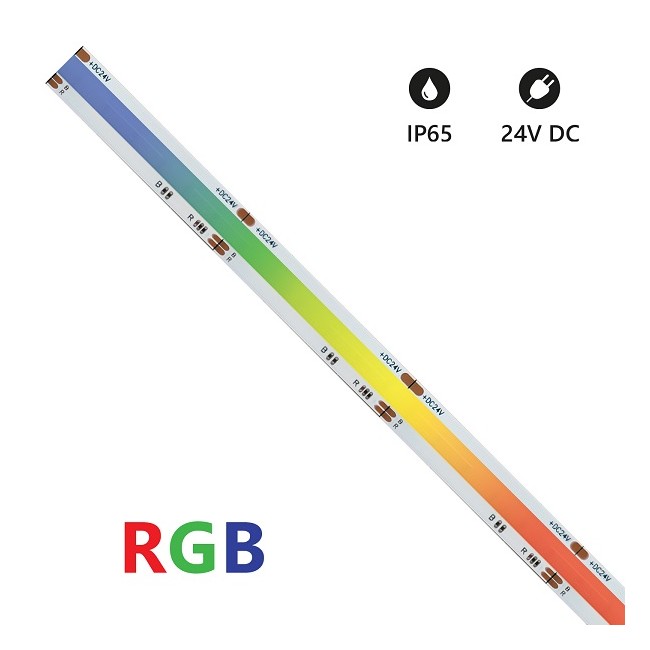 Striscia LED COB IP65 5 metri RGB 24V 15W/m
