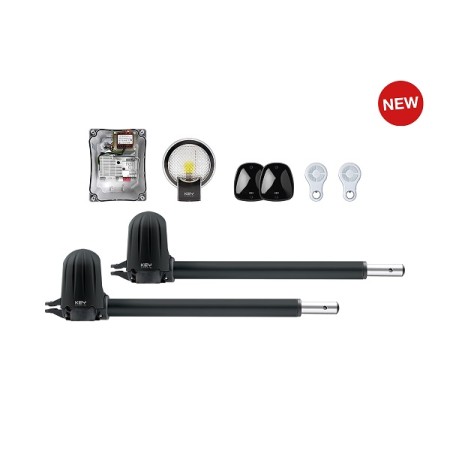 Kit per l’automazione di cancelli a battente con ante fino a 3 m, motori 24 Vdc,con centrale CT20324