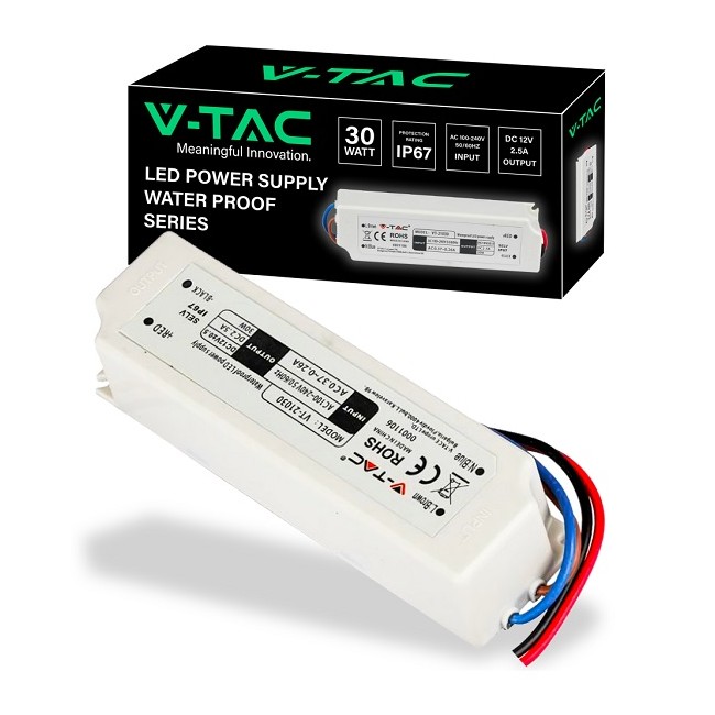 Alimentatore 12V 2,5A 30W SELV IP67