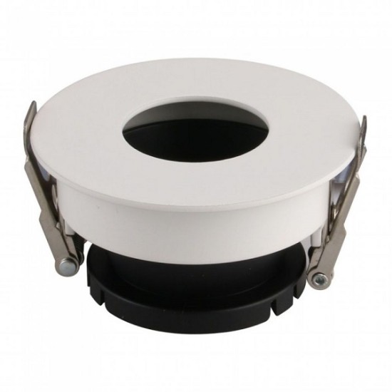 Portafaretto LED da Incasso GU10 Rotondo Colore Bianco con Interno Nero (lampada non inclusa)