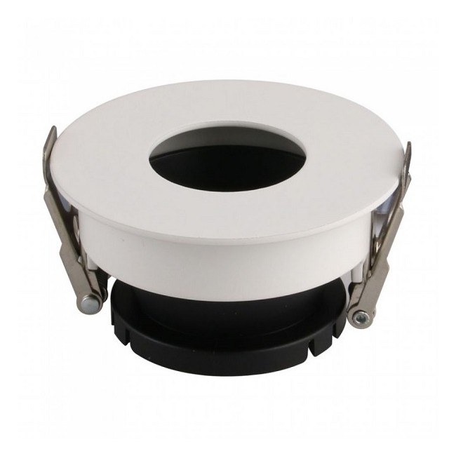 Portafaretto LED da Incasso GU10 Rotondo Colore Bianco con Interno Nero (lampada non inclusa)