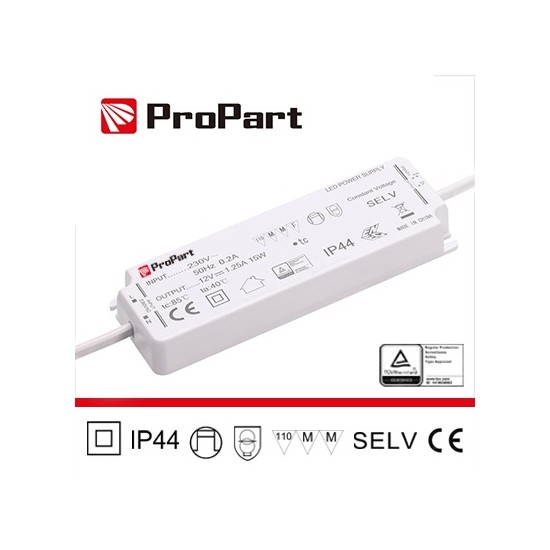 Alimentatore 24V 0,62A 15W SELV IP44